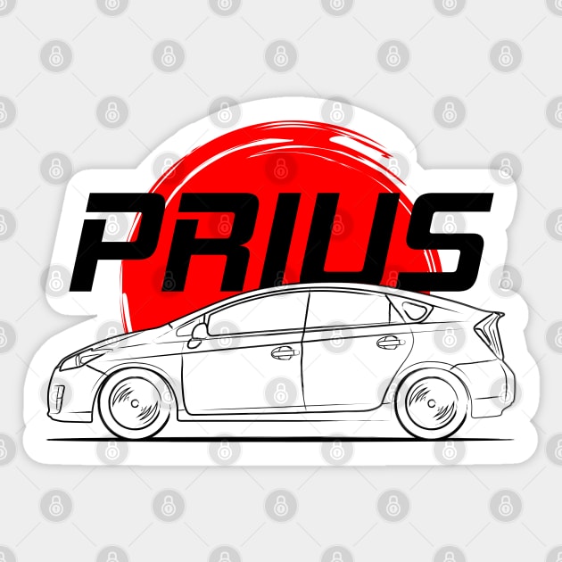 Prius MK3 Hybrid Sticker by GoldenTuners